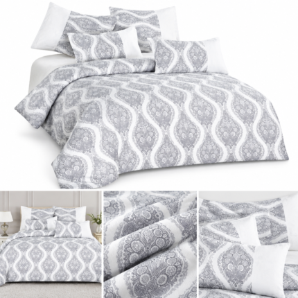 Lenjerie de pat din CATIFEA, 6 piese, white