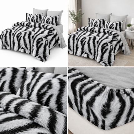 Lenjerie de pat din finet 6 piese cu ELASTIC LEP15