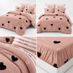 Lenjerie de pat din finet 6 piese cu ELASTIC LEP20
