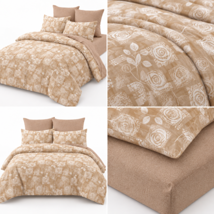 Lenjerie de pat din finet 6 piese cu ELASTIC LEP36