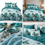 Lenjerie de pat dublu finet fluture 25