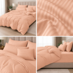 Lenjerie de pat hotel BUMBAC DAMASC cu elastic E25