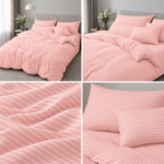 Lenjerie de pat hotel BUMBAC DAMASC cu elastic E29
