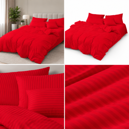Lenjerie de pat hotel BUMBAC DAMASC cu elastic E35