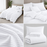 Lenjerie de pat hotel BUMBAC DAMASC cu elastic E37