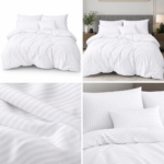 Lenjerie de pat hotel BUMBAC DAMASC cu elastic E37