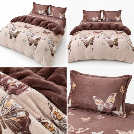 Lenjerie de pat pufoasa Cocolino cu elastic 4 piese LCE34