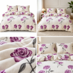 Lenjerie de pat pufoasa Cocolino cu elastic 4 piese LCE39
