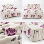 Lenjerie de pat pufoasa Cocolino cu elastic 4 piese LCE39