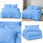 Lenjerie hoteliera Damasc pentru pat Single alb 1D36