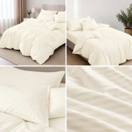 Lenjerie hoteliera Damasc pentru pat Single alb 1D37