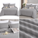 Lenjerie hoteliera Damasc pentru pat Single cu elastic 1D54
