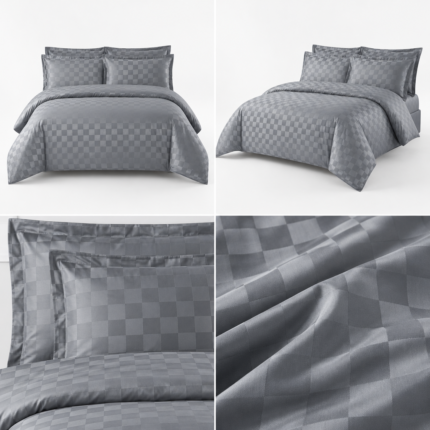 Lenjerie hoteliera din bumbac satinat cu elastic DRP05