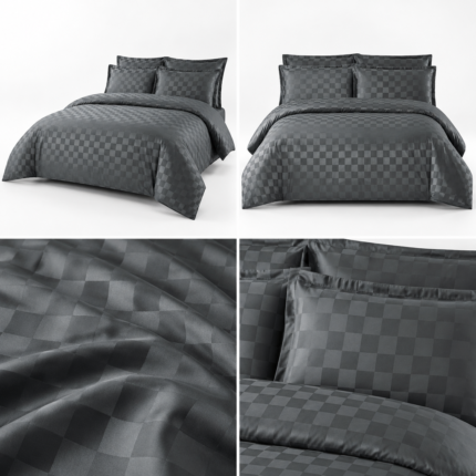Lenjerie hoteliera din bumbac satinat cu elastic DRP06