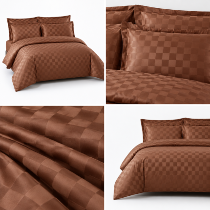 Lenjerie hoteliera din bumbac satinat cu elastic DRP10