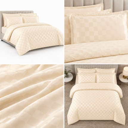 Lenjerie hoteliera din bumbac satinat cu elastic DRP12