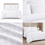 Lenjerie hoteliera din bumbac satinat cu elastic DRP14