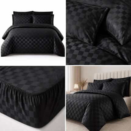 Lenjerie hoteliera din bumbac satinat cu elastic DRP15
