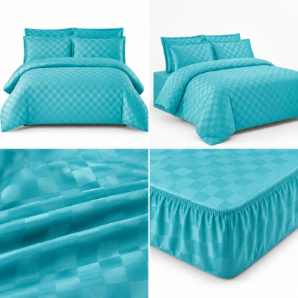 Lenjerie hoteliera din bumbac satinat cu elastic DRP16