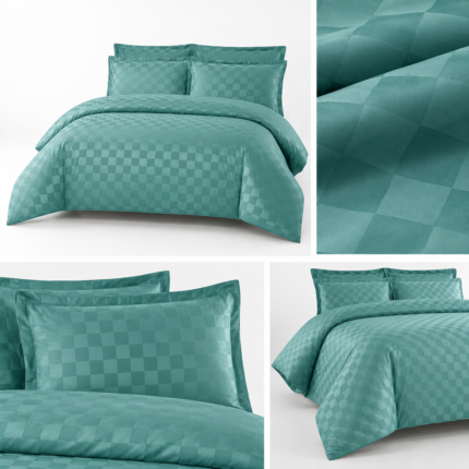 Lenjerie hoteliera din bumbac satinat cu elastic DRP17