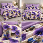 Lenjerie pat dublu 5 D DIGITAL PRINT cu elastic 5D05