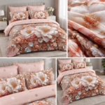 Lenjerie pat dublu 5 D DIGITAL PRINT cu elastic 5D55