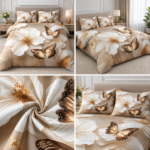 Lenjerie pat dublu 5 D DIGITAL PRINT cu elastic 6 piese 5D41