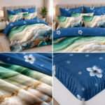 Lenjerie pat dublu 5D DIGITAL PRINT cu elastic 5D91