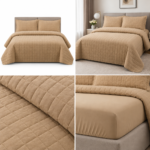 Set Cuvertura Pat + husa de pat cu elastic+2 Fete Perna CVEY05
